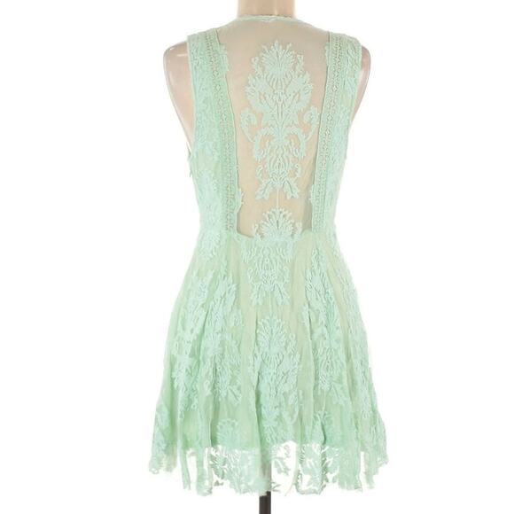 Free People Reign Over Me Brocade Mint Dress - Picture 3 of 5